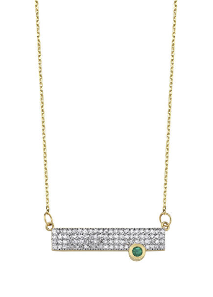 Rectangular Women's Gold Necklace